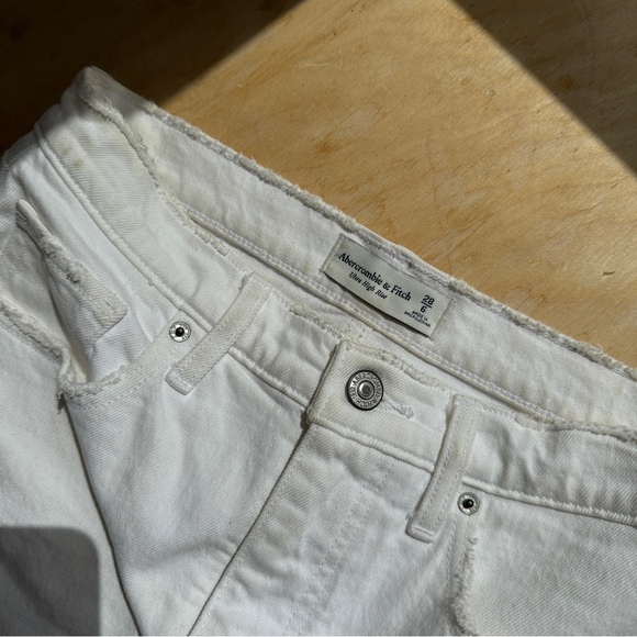 abercrombie and fitch white denim high rise mini skirt - Picture 4 of 4